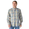 Męska koszula w kratę z tkaniny twill o luźnym kroju i długich rękawkach – koszule ognioodporne