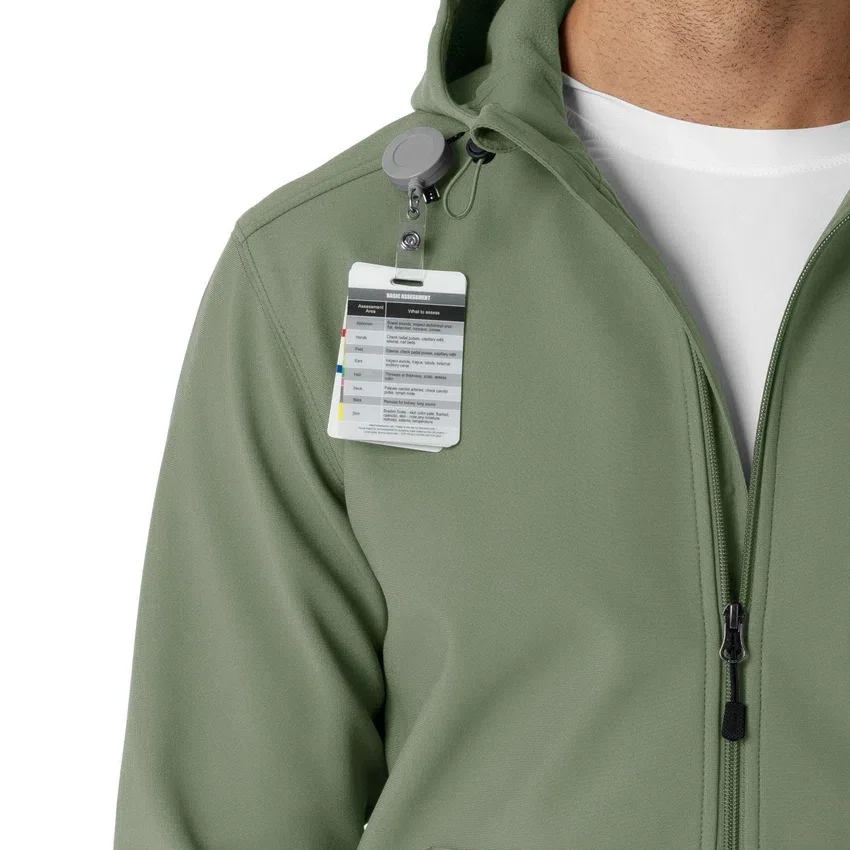Bluza medyczna z kapturem z laminowanego polaru