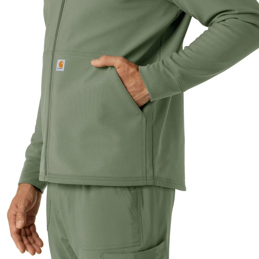 Bluza medyczna z kapturem z laminowanego polaru
