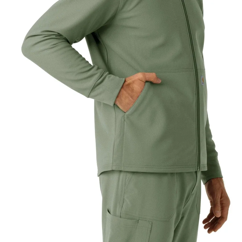 Bluza medyczna z kapturem z laminowanego polaru