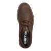 Buty typu chukka z klinowym obcasem i prostym czubkiem