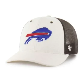 Czapka typu trucker „47” w kolorze naturalnym, luźny krój – Buffalo Bills