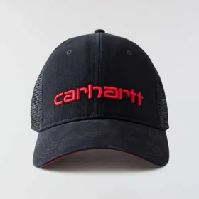 Czapka typu trucker z logo, z siateczkowym tyłem