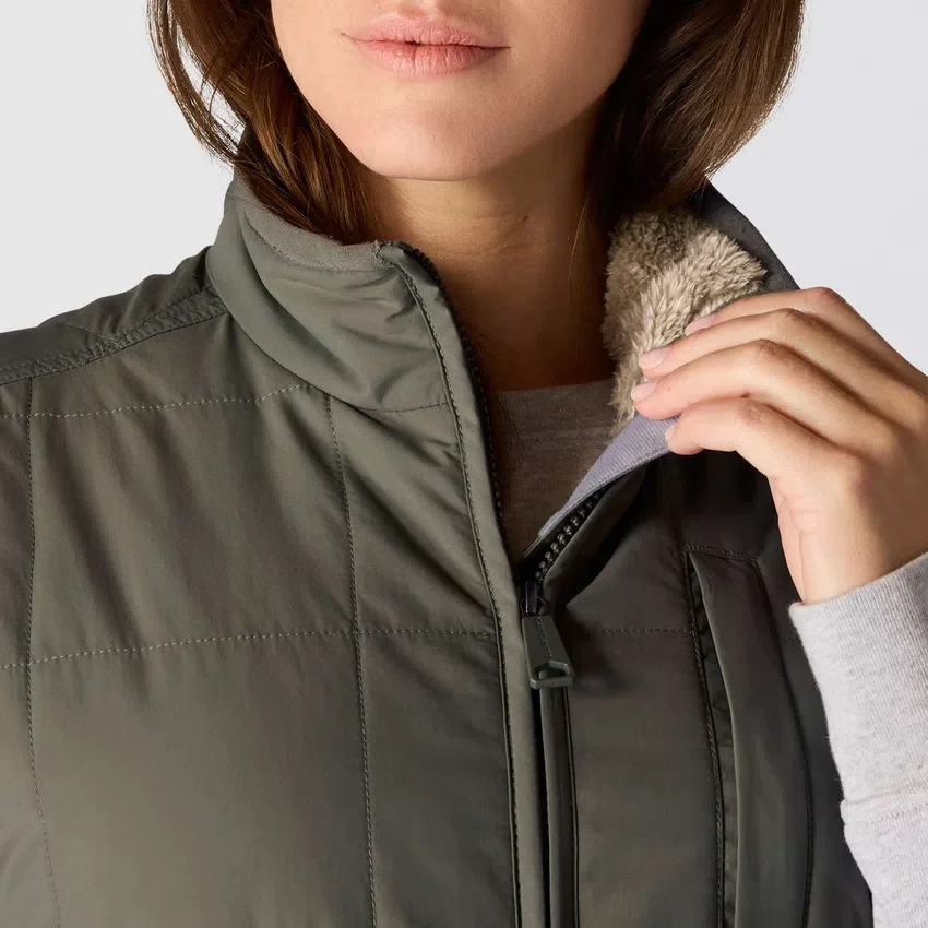Damowa kamizelka z podszewką z polaru Sherpa, ocieplana i wodoodporna – kamizelka Rain Defender