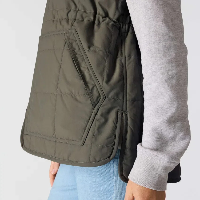 Damowa kamizelka z podszewką z polaru Sherpa, ocieplana i wodoodporna – kamizelka Rain Defender