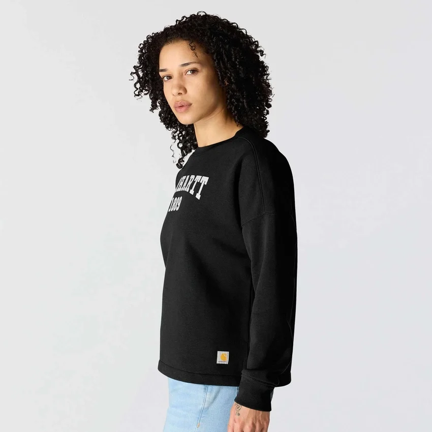Damska bluza bez kaptura Carhartt 1889 o luźnym kroju i średniej gramaturze z nadrukiem