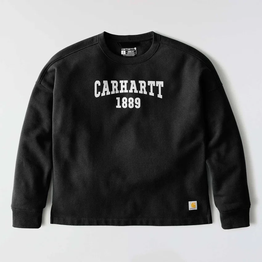 Damska bluza bez kaptura Carhartt 1889 o luźnym kroju i średniej gramaturze z nadrukiem