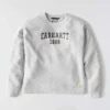 Damska bluza bez kaptura Carhartt 1889 o luźnym kroju i średniej gramaturze z nadrukiem