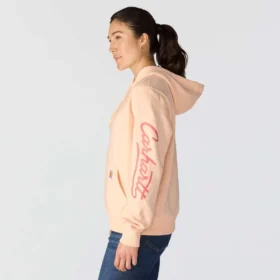 Damska bluza z kapturem i Script Logo na rękawkach