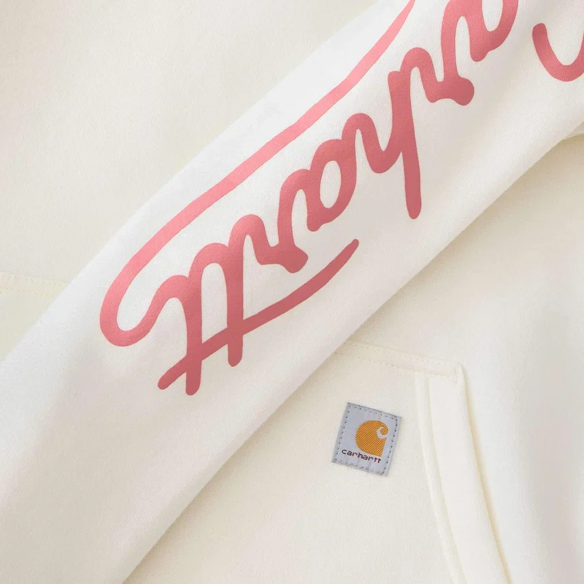 Damska bluza z kapturem i Script Logo na rękawkach