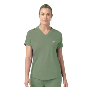 Damska bluzka medyczna z dzianiny Force Cross-Flex z dekoltem w serek