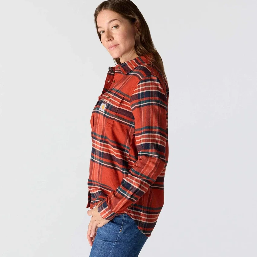 Damska koszula w kratę z serii Tencel™ o luźnym kroju