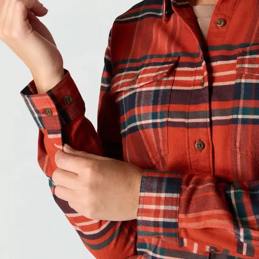 Damska koszula w kratę z serii Tencel™ o luźnym kroju