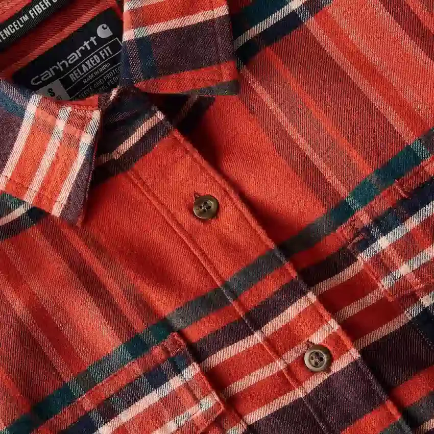 Damska koszula w kratę z serii Tencel™ o luźnym kroju