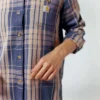 Damska koszula w kratę z tkaniny skośnej z serii Tencel™, o luźnym kroju
