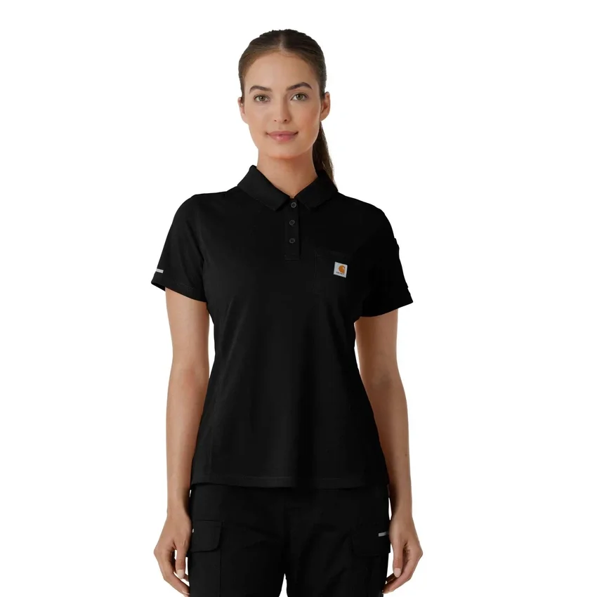 Damska koszulka medyczna z krótkimi rękawkami Rugged Flex® Rscu Lightweight Polo