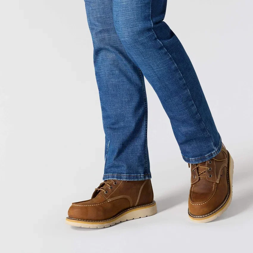 Dżinsy damskie Essential o średniej wysokości w pasie i prostych nogawkach z elastycznego denimu