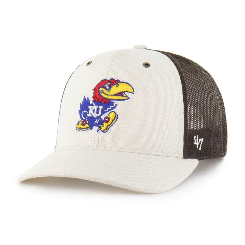 Kansas Jayhawks '47 – czapka typu trucker, niebarwiona