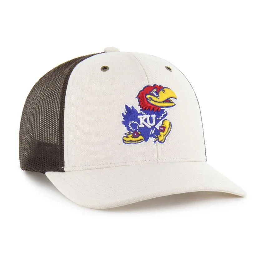 Kansas Jayhawks '47 – czapka typu trucker, niebarwiona