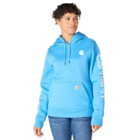 Kultowa damska bluza z kapturem Clarksburg o luźnym kroju, z podszewką z polaru i logo