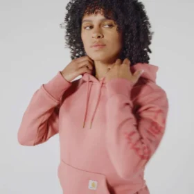 Kultowa damska bluza z kapturem Clarksburg o luźnym kroju, z podszewką z polaru i logo