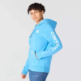 Kultowa damska bluza z kapturem Clarksburg o luźnym kroju, z podszewką z polaru i logo