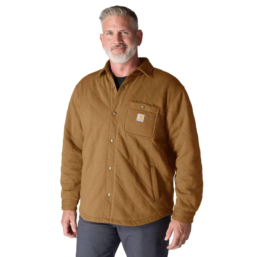 Kurtka męska Rain Defender® o luźnym kroju, z grubej pikowanej tkaniny, zapinana na zatrzaski z przodu