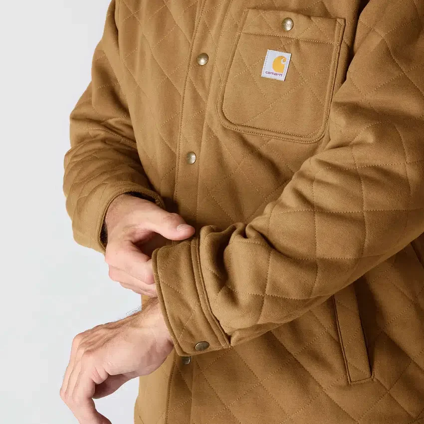 Kurtka męska Rain Defender® o luźnym kroju, z grubej pikowanej tkaniny, zapinana na zatrzaski z przodu