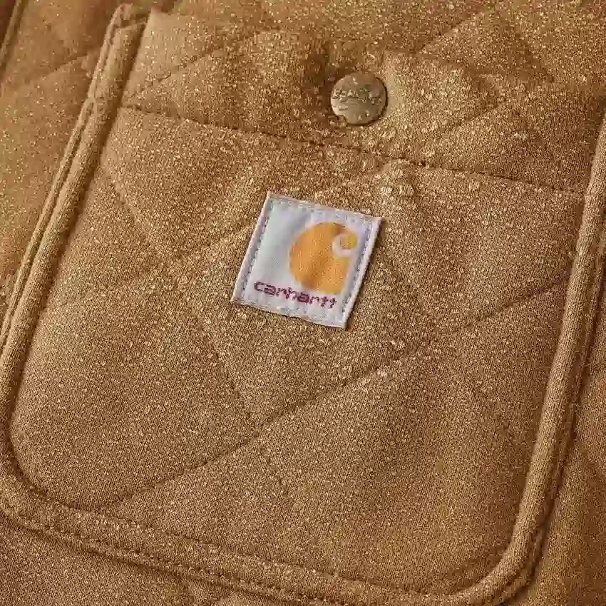 Kurtka męska Rain Defender® o luźnym kroju, z grubej pikowanej tkaniny, zapinana na zatrzaski z przodu