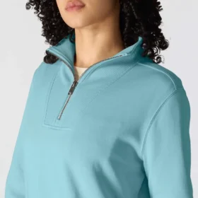 Lekka damska bluza z tencelu z półzamkiem