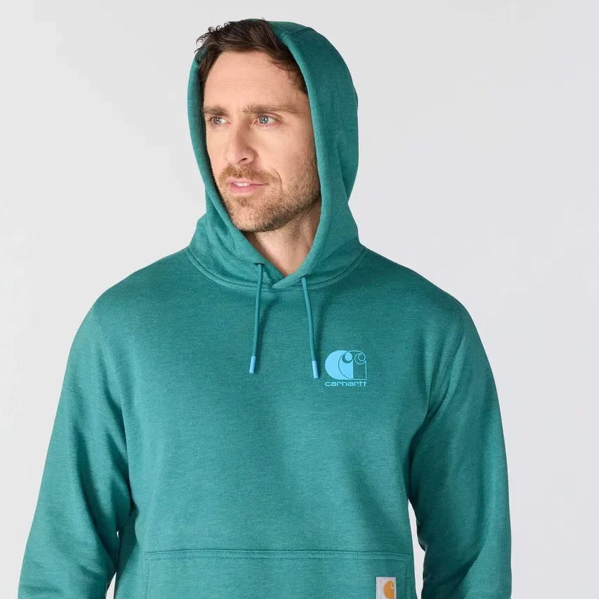 Męska bluza z kapturem Force z logo, odprowadzająca wilgoć