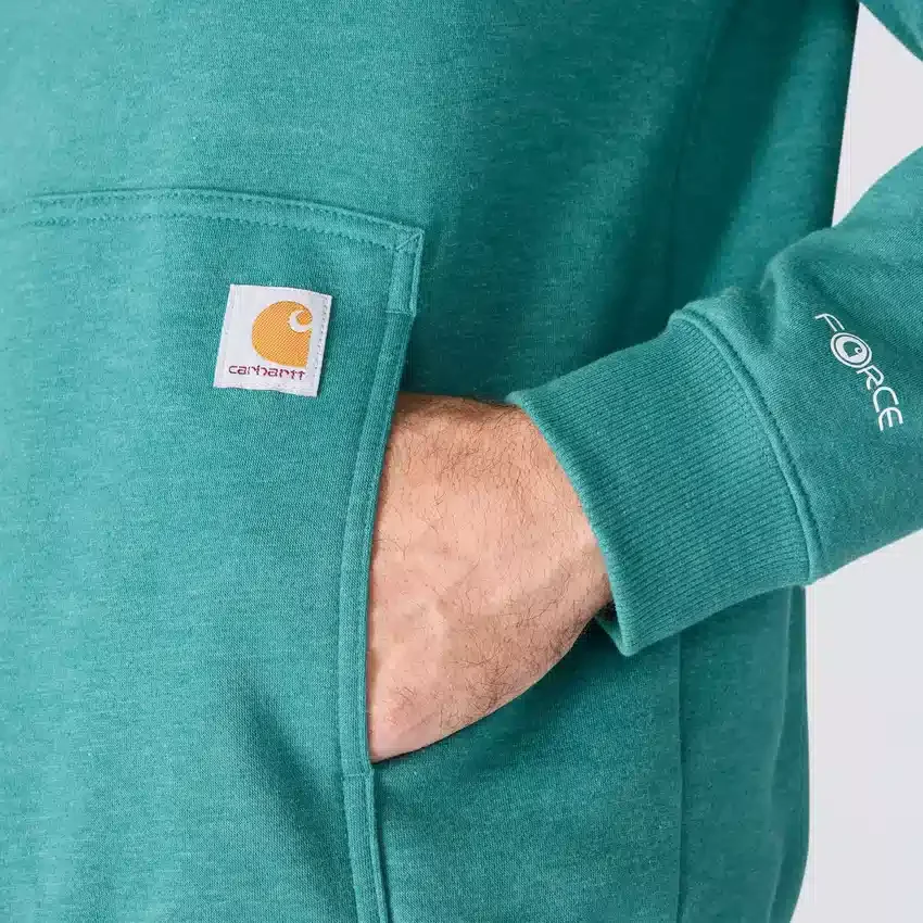 Męska bluza z kapturem Force z logo, odprowadzająca wilgoć