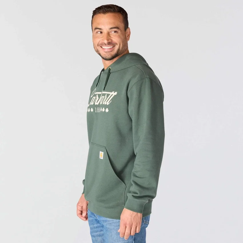 Męska bluza z kapturem Marquette z nadrukiem koniczyny – bluza na Dzień Świętego Patryka