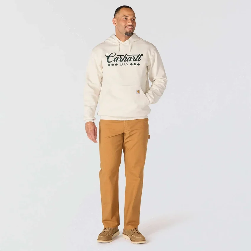 Męska bluza z kapturem Marquette z nadrukiem koniczyny – bluza na Dzień Świętego Patryka