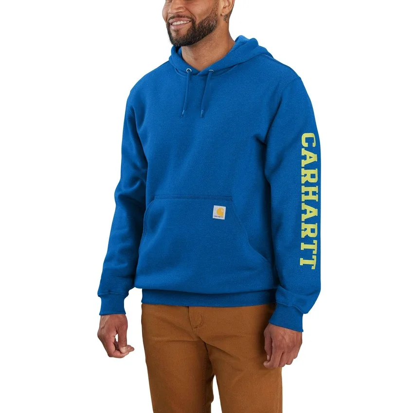 Męska bluza z kapturem o luźnym kroju i średniej gramaturze z nadrukiem 1889 – Bluzy z kapturem Rain Defender