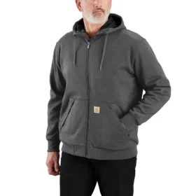 Męska bluza z kapturem Paxton z wodoodporną podszewką termiczną i zamkiem na całej długości – bluzy z kapturem carhartt Rain Defender