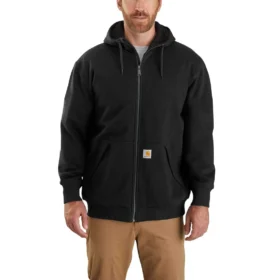 Męska bluza z kapturem Paxton z wodoodporną podszewką termiczną i zamkiem na całej długości – bluzy z kapturem carhartt Rain Defender