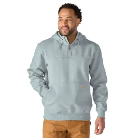 Męska bluza z kapturem Paxton z zamkiem 1/4, wodoodporna, gruba – Bluzy z kapturem carhartt Rain Defender
