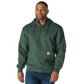 Męska bluza z kapturem Paxton z zamkiem 1/4, wodoodporna, gruba – Bluzy z kapturem carhartt Rain Defender