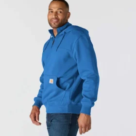Męska bluza z kapturem Paxton z zamkiem 1/4, wodoodporna, gruba – Bluzy z kapturem carhartt Rain Defender