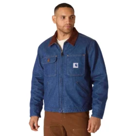 Męska Chore Coat z serii Crafted z dżinsu z podszewką z polaru Sherpa