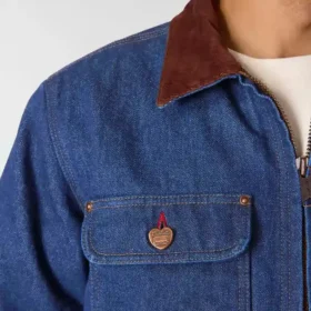 Męska Chore Coat z serii Crafted z dżinsu z podszewką z polaru Sherpa