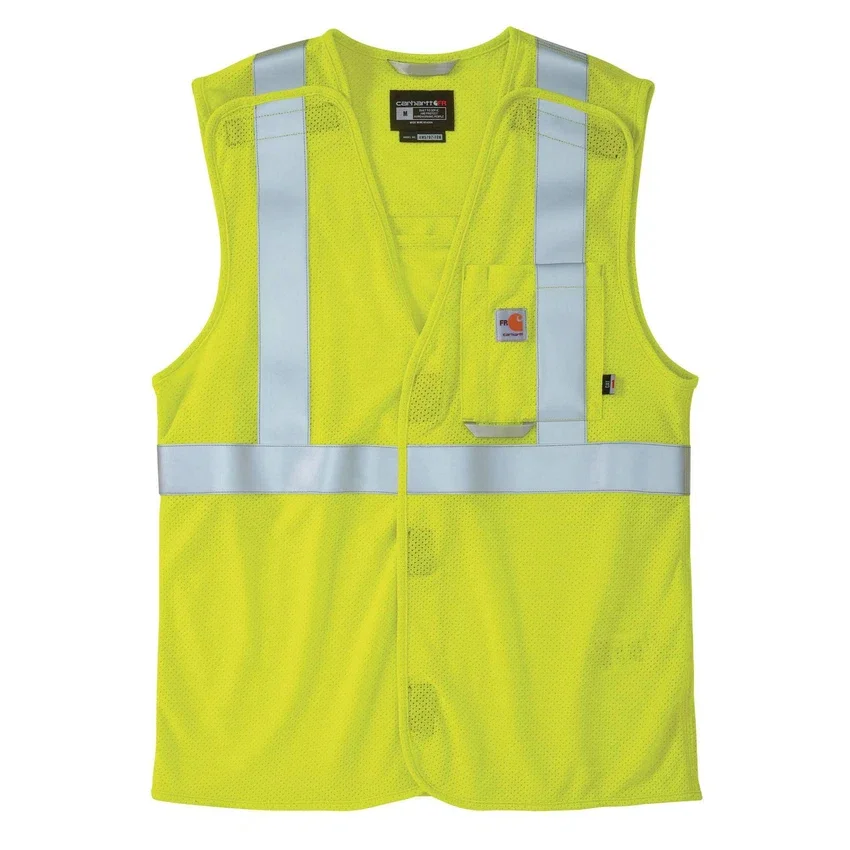 Męska kamizelka ochronna z siateczki klasy 2, ognioodporna i o wysokiej widoczności – kamizelki Hi Vis