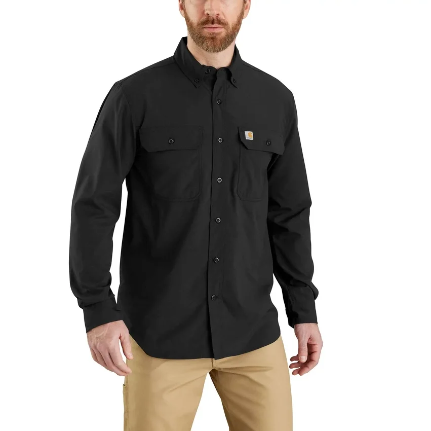 Męska koszula z długimi rękawkami Force Sun Defender™ z tkaniny chambray o luźnym kroju – koszule chroniące przed słońcem