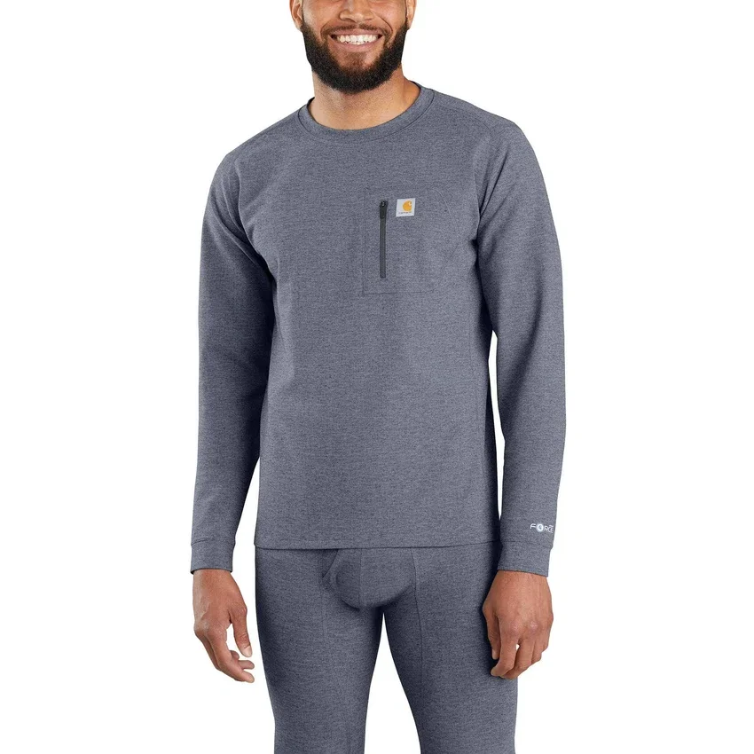 Męska koszulka termiczna – carhartt Force® – gruba – dzianina melanżowa
