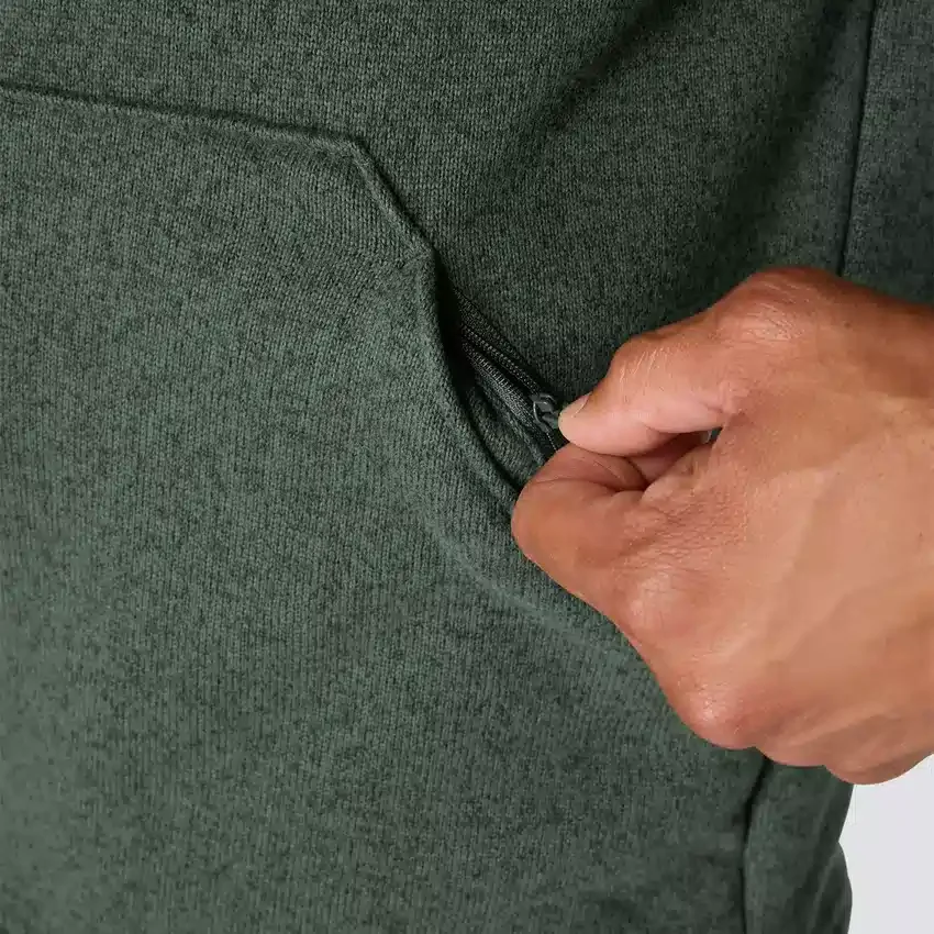 Męski sweter polarowy z zamkiem do połowy długości o luźnym kroju