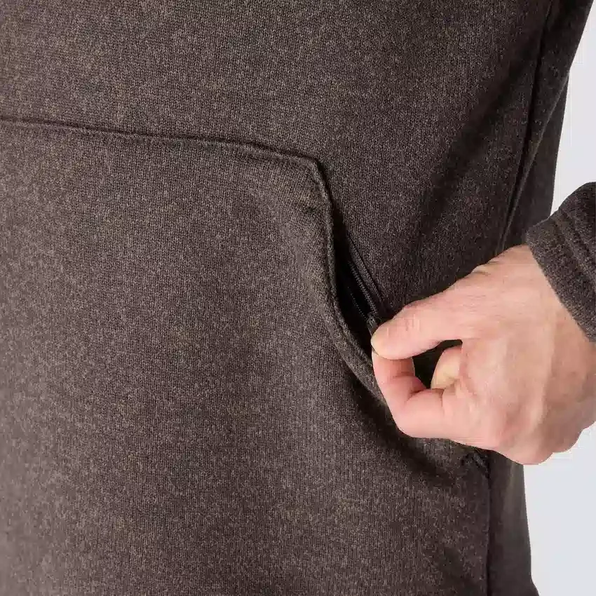 Męski sweter polarowy z zamkiem do połowy długości o luźnym kroju