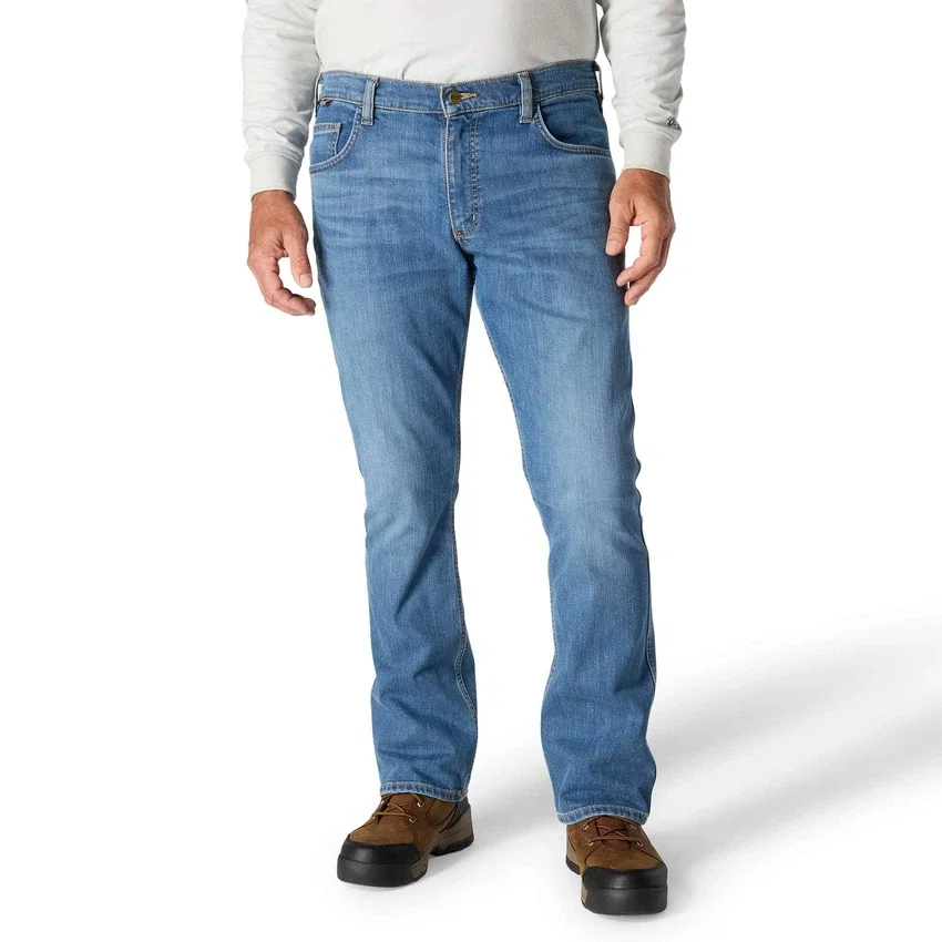 Męskie dżinsy robocze Fr o luźnym kroju typu bootcut z materiału Rugged Flex, ognioodporne