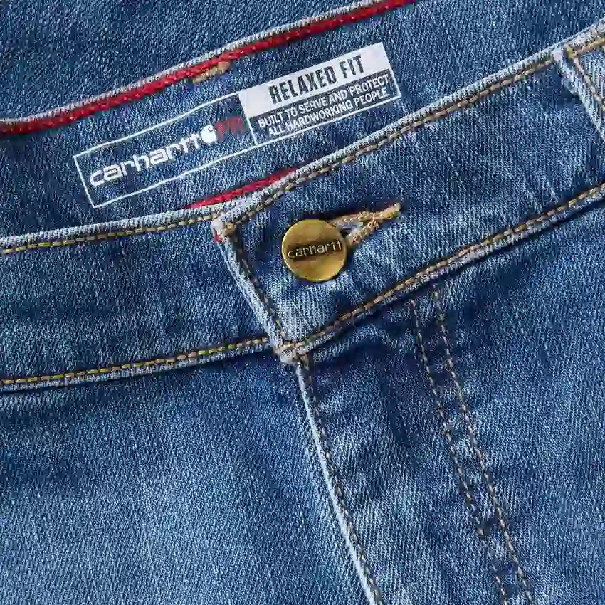 Męskie dżinsy robocze Fr o luźnym kroju typu bootcut z materiału Rugged Flex, ognioodporne