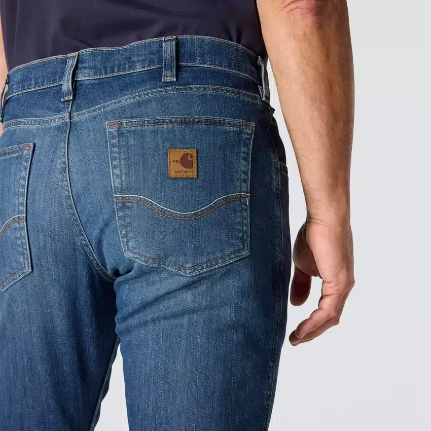 Męskie dżinsy robocze Fr o luźnym kroju typu bootcut z materiału Rugged Flex, ognioodporne